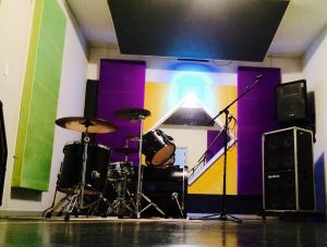 A picture of one of Charts Music Studios' rooms representing a link to the 'Rooms & Booking' page